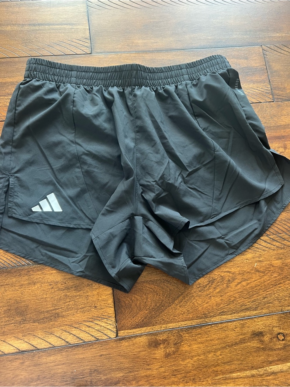 adidas Women’s Black Athletic Running Shorts with Reflective Logo